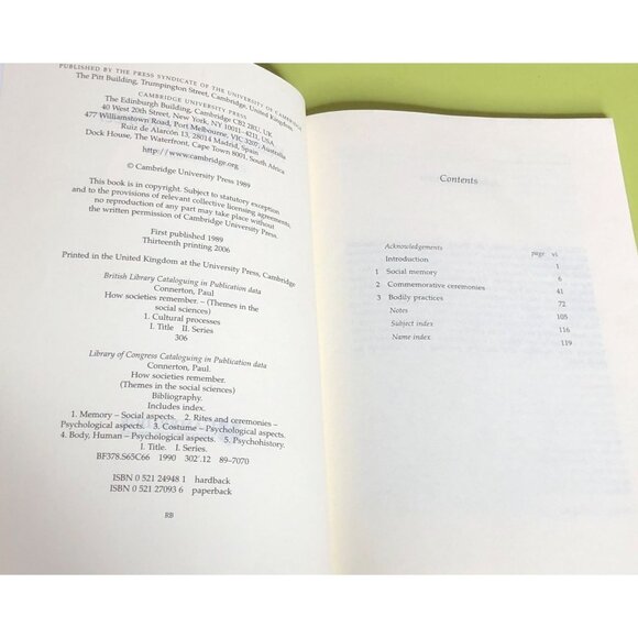 How Societies Remember Paul Connerton Themes in the Social Sciences Cambridge Un - Picture 6 of 7